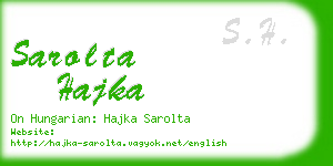 sarolta hajka business card